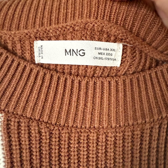 Mango Women’s Brown and White Checks Knitted Sweater - Picture 13 of 14